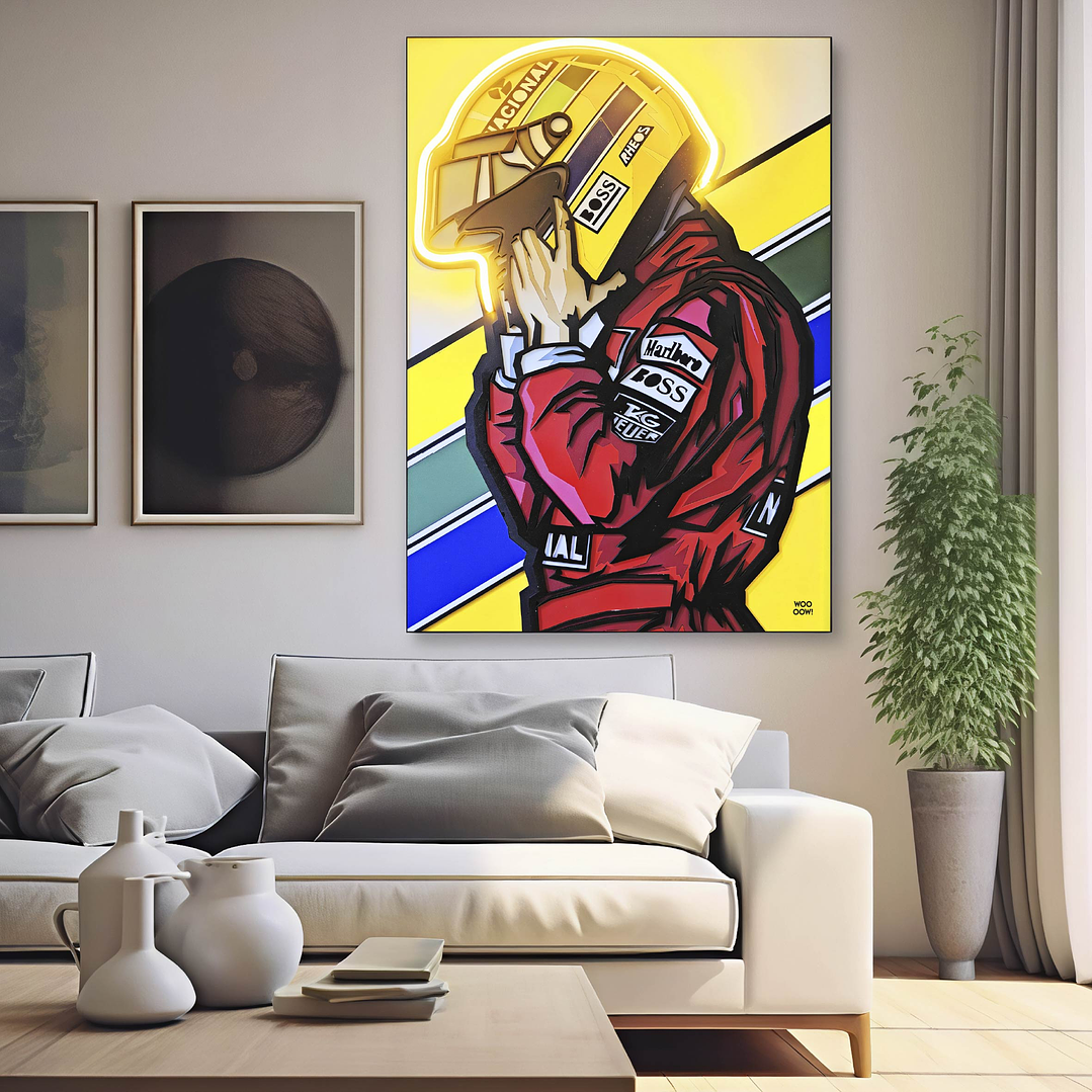 Placa decorativa sem neon ayrton senna 1