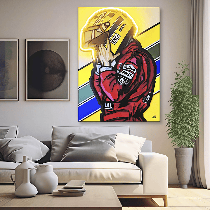 Placa decorativa sem neon ayrton senna 1