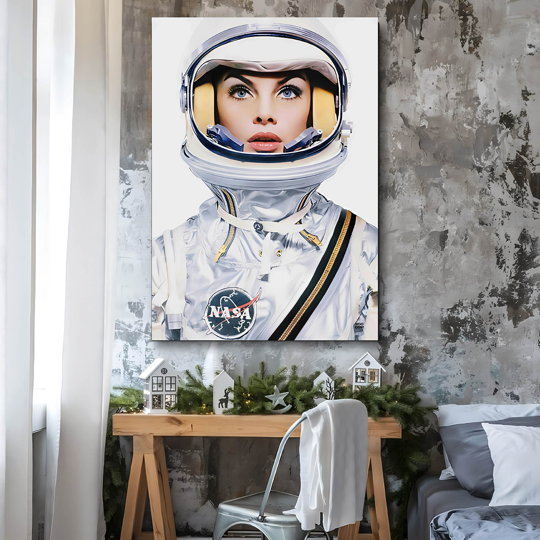 Placa decorativa sem neon space women 1