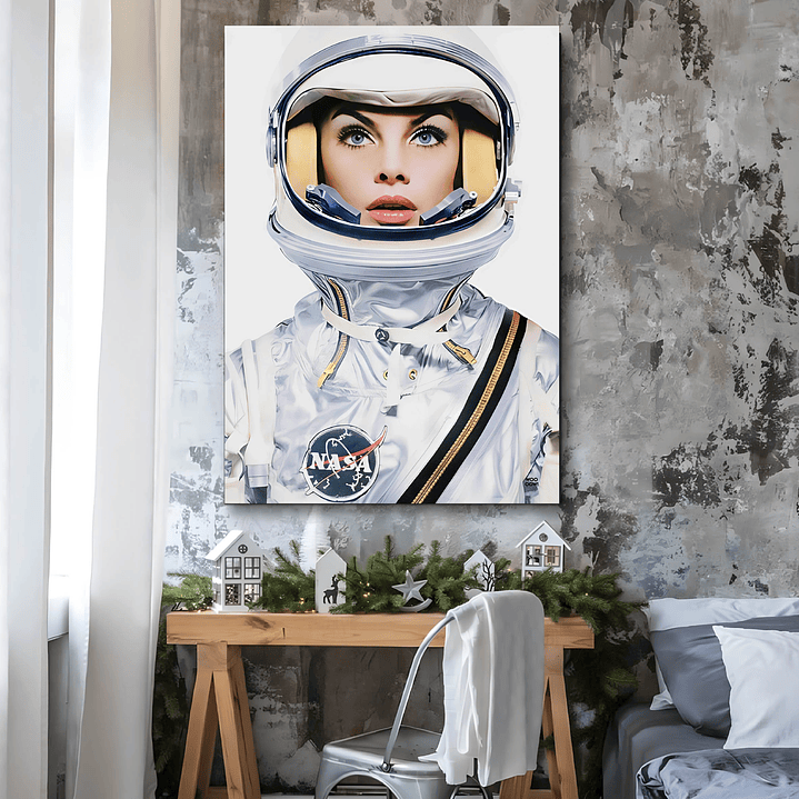 Placa decorativa sem neon space women 1