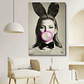 Placa decorativa sem neon pin up girl balllon - Thumbnail 1