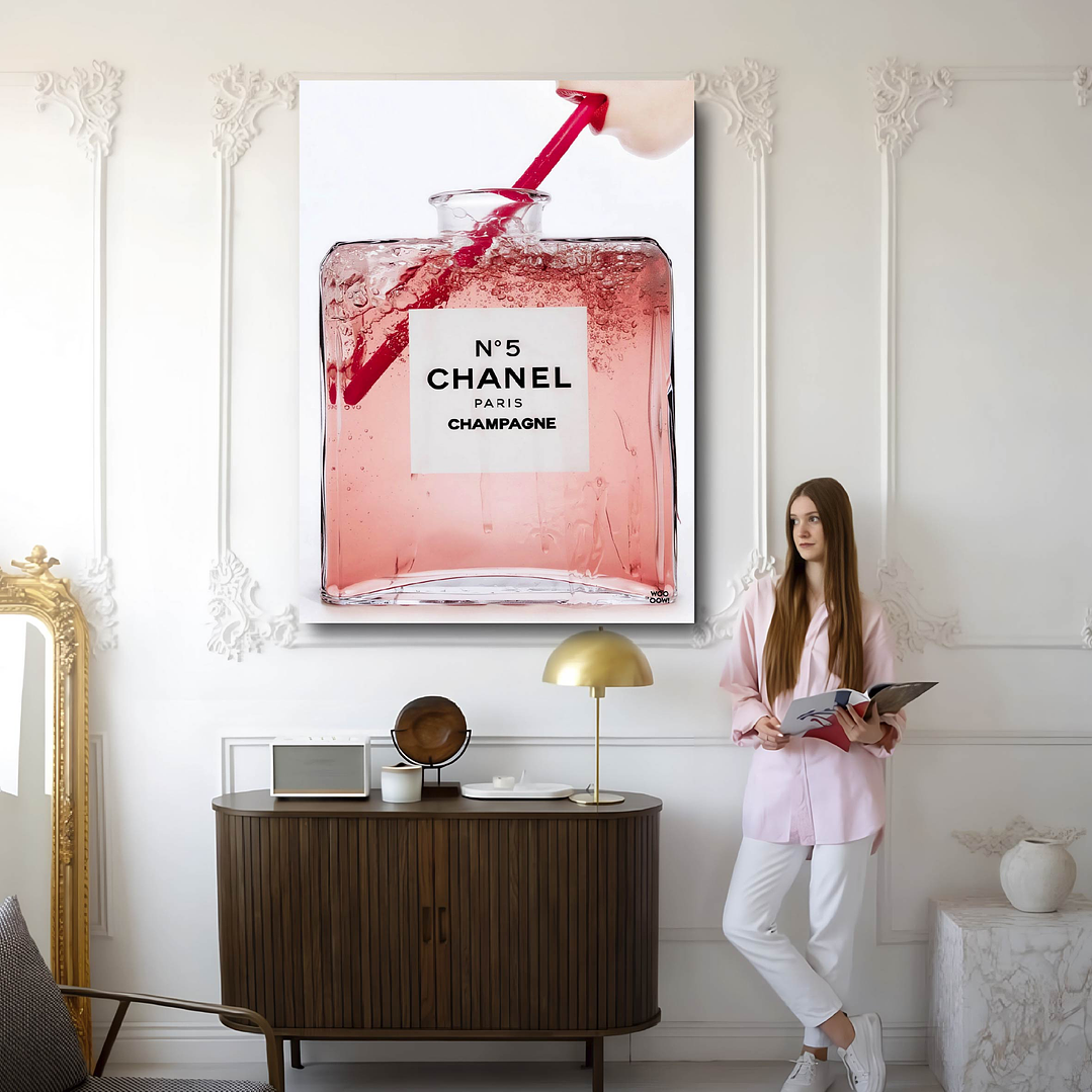 Placa decorativa sem neon chanel 1