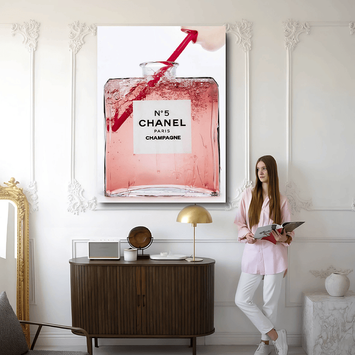 Placa decorativa sem neon chanel 1