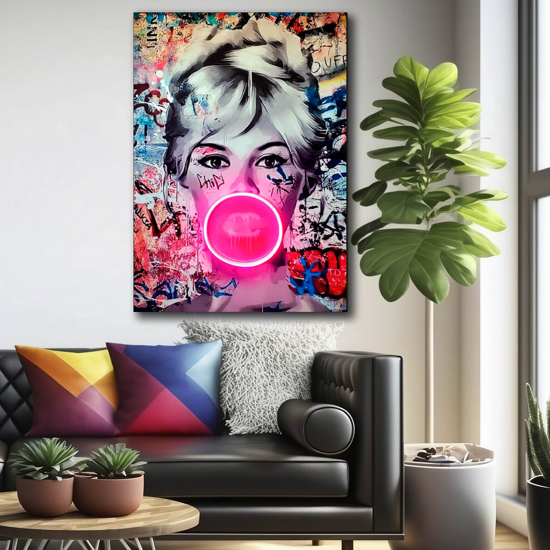 Placa decorativa sem neon brigitte bardot 1