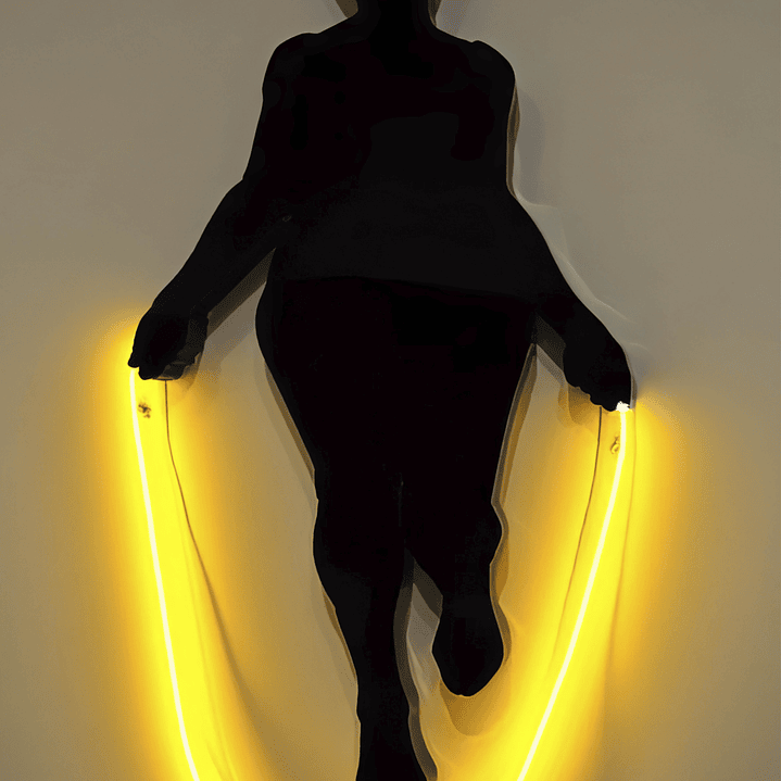 Placa decorativa sem neon saltar à corda 4