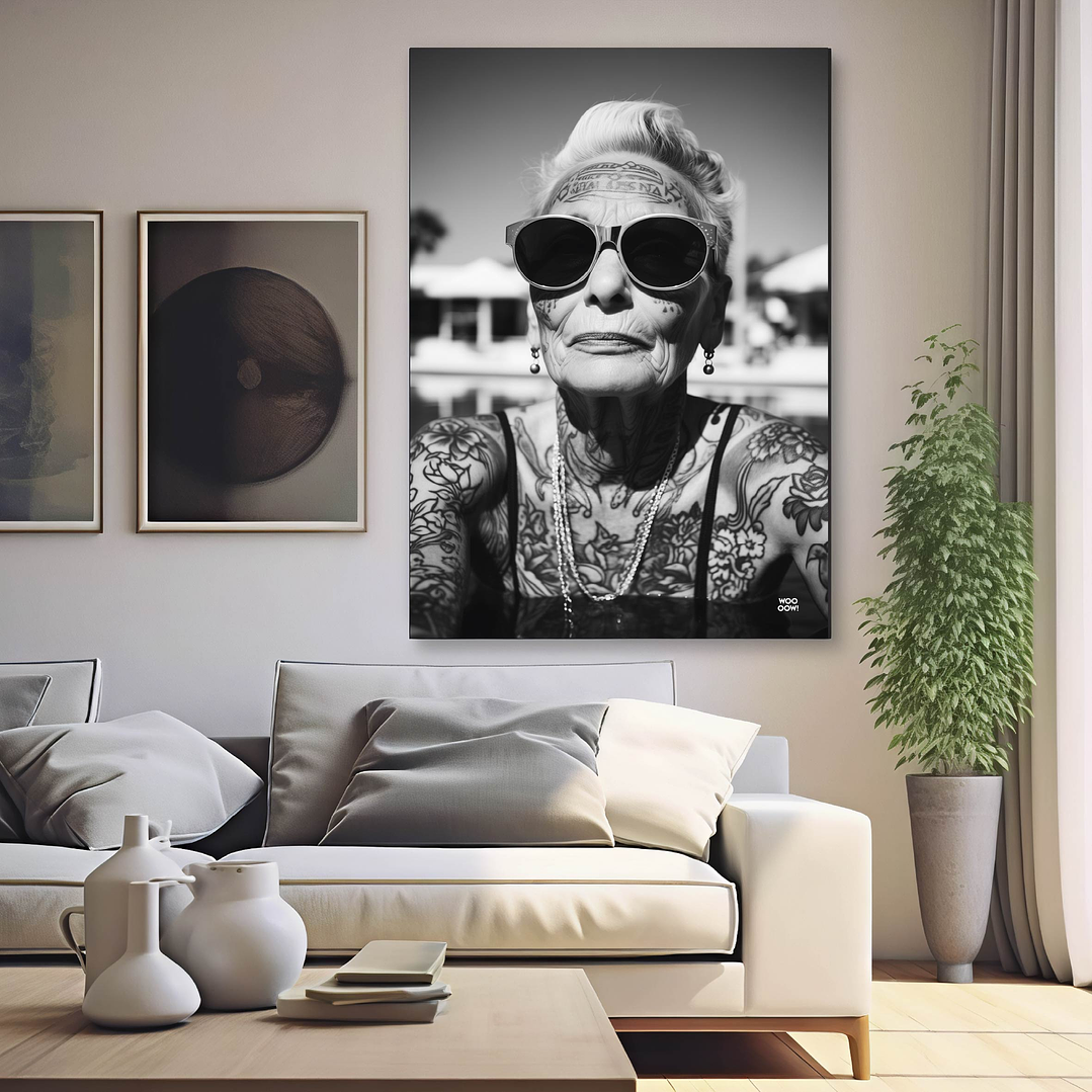 Placa decorativa sem neon vintage women 1