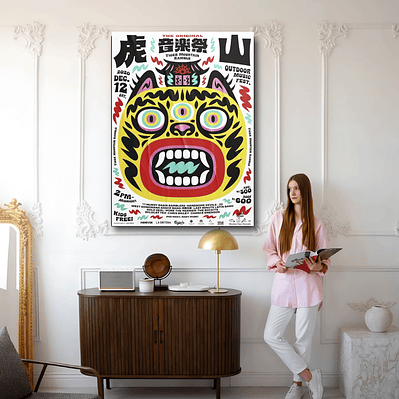 Placa decorativa sem neon japão