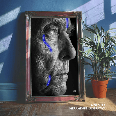 Quadro decorativo neon homem