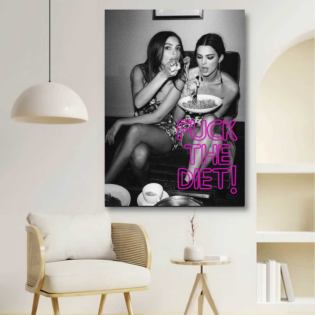 Placa decorativa sem neon diet 1
