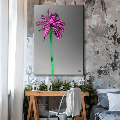 Placa decorativa sem neon palmeira