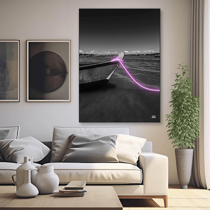 Placa decorativa sem neon barco 1