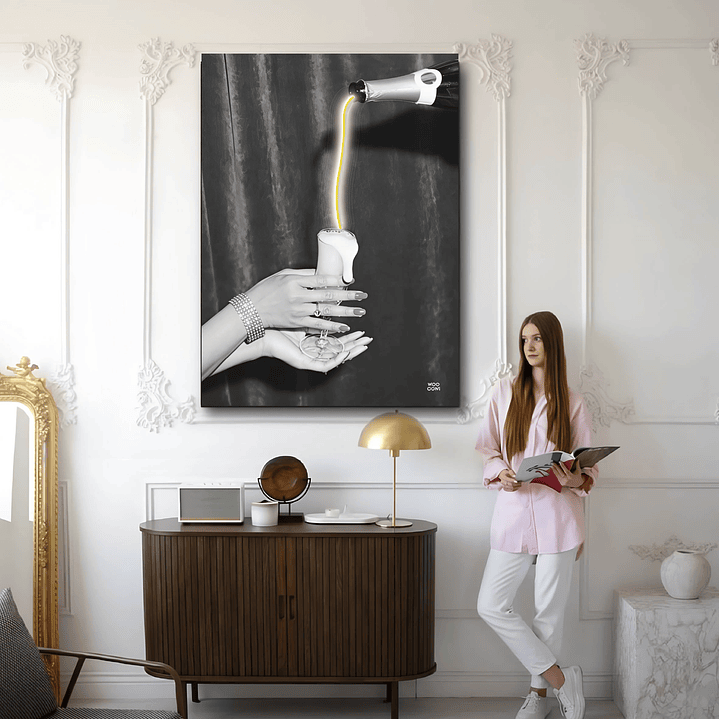 Placa decorativa sem neon champagne 1