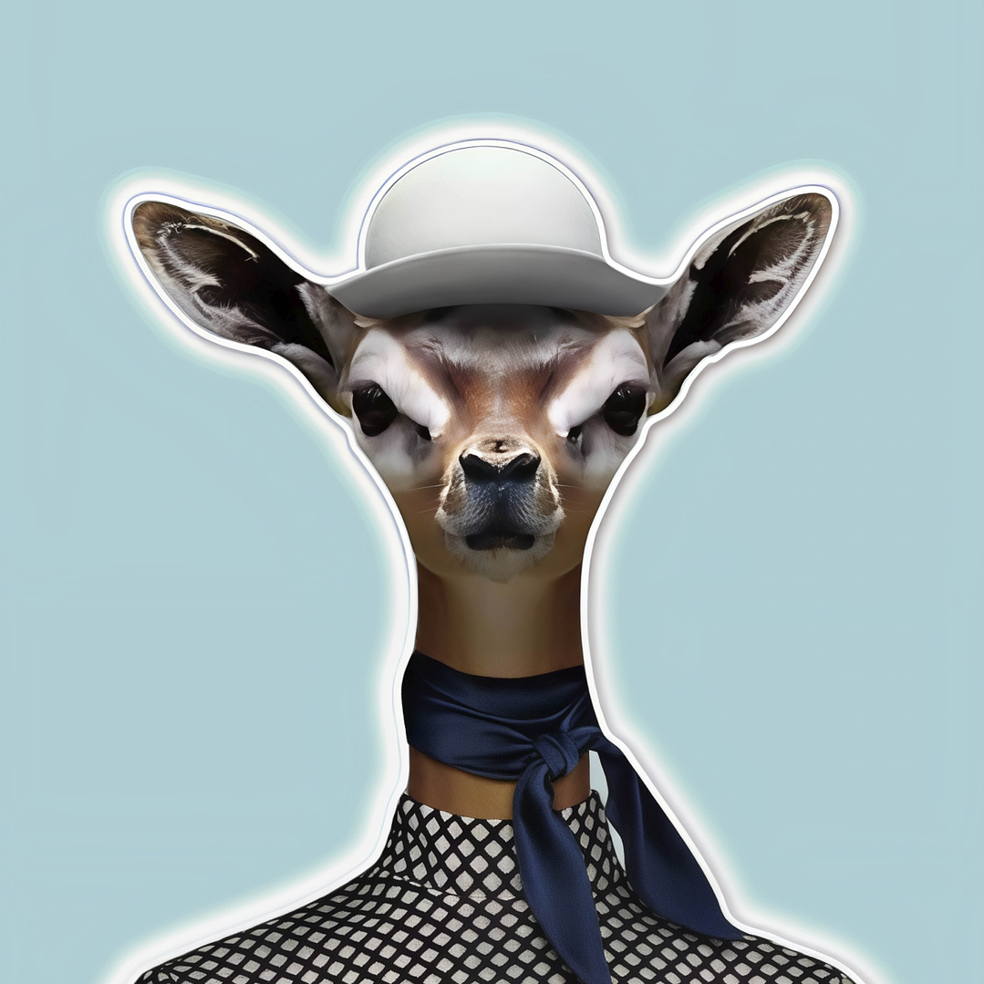 Placa decorativa sem neon veado 2