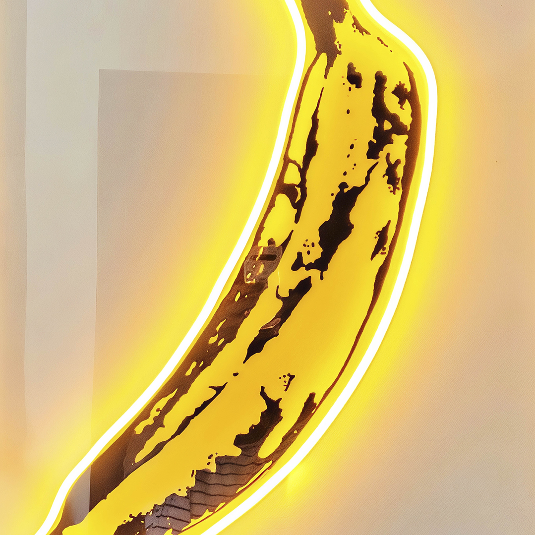 Placa decorativa sem neon banana 2