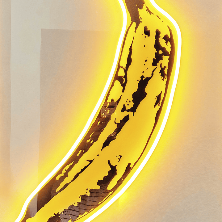 Placa decorativa sem neon banana 2