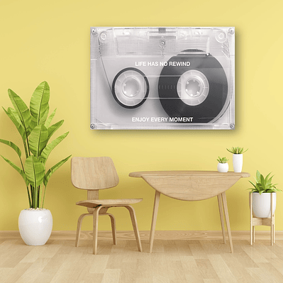 Placa decorativa sem neon cassete