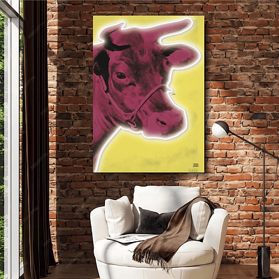 Placa decorativa sem neon boi