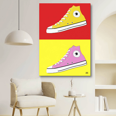Placa decorativa sem neon converse all star