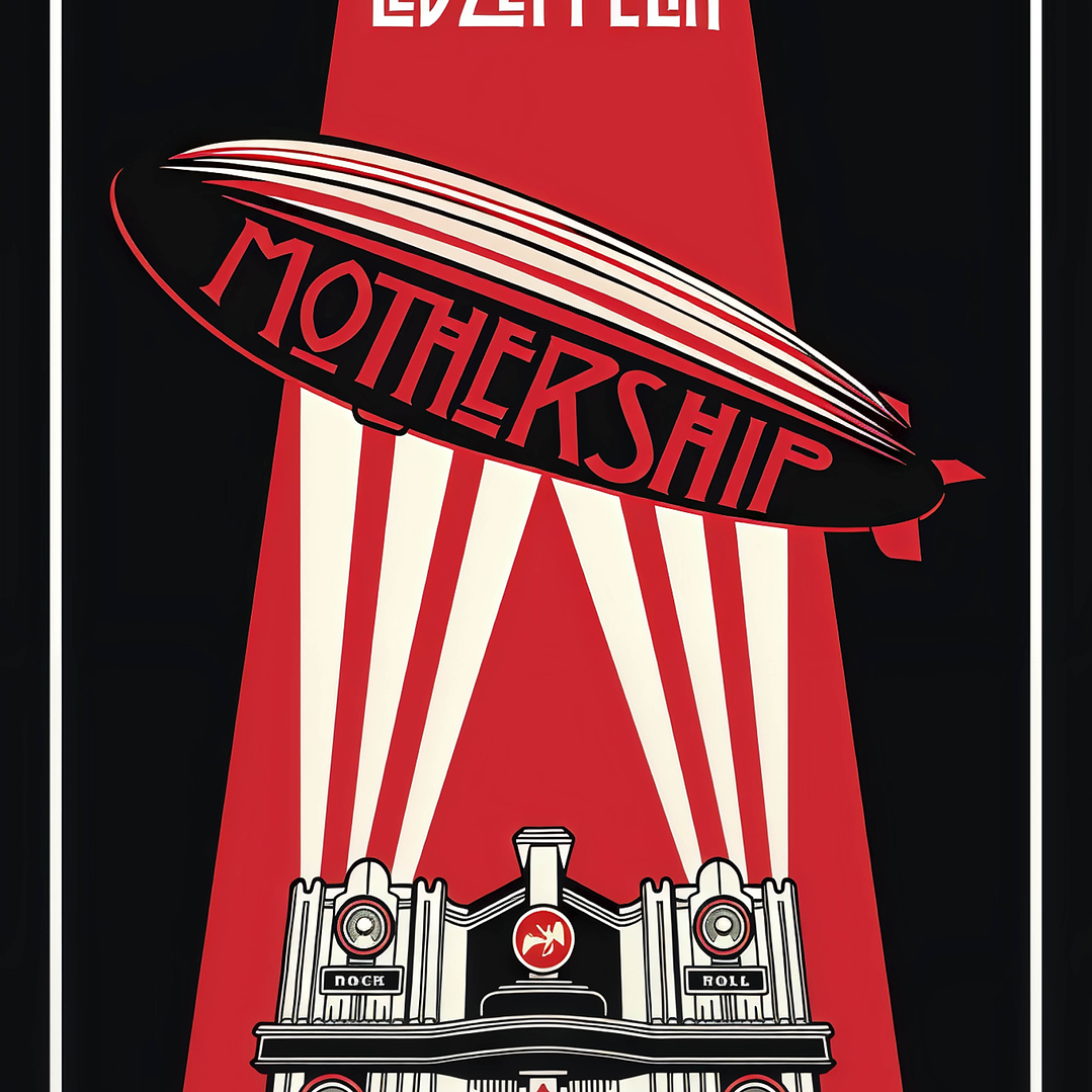 Placa decorativa sem neon led zepplin 2