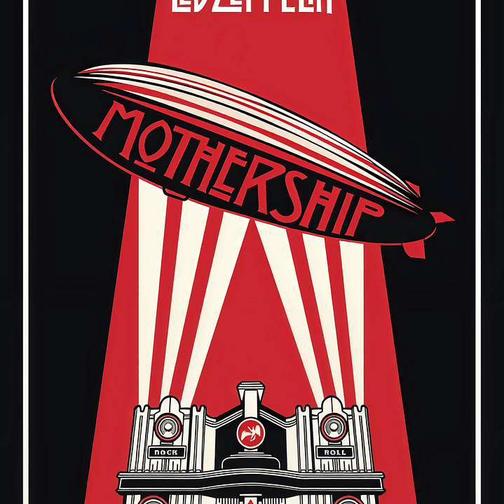 Placa decorativa sem neon led zepplin 2