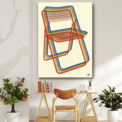 Placa decorativa sem neon cadeira