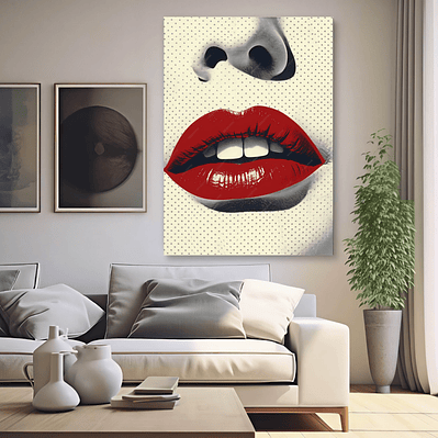 Placa decorativa sem neon lips