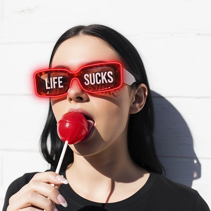 Quadro decorativo life sucks 2