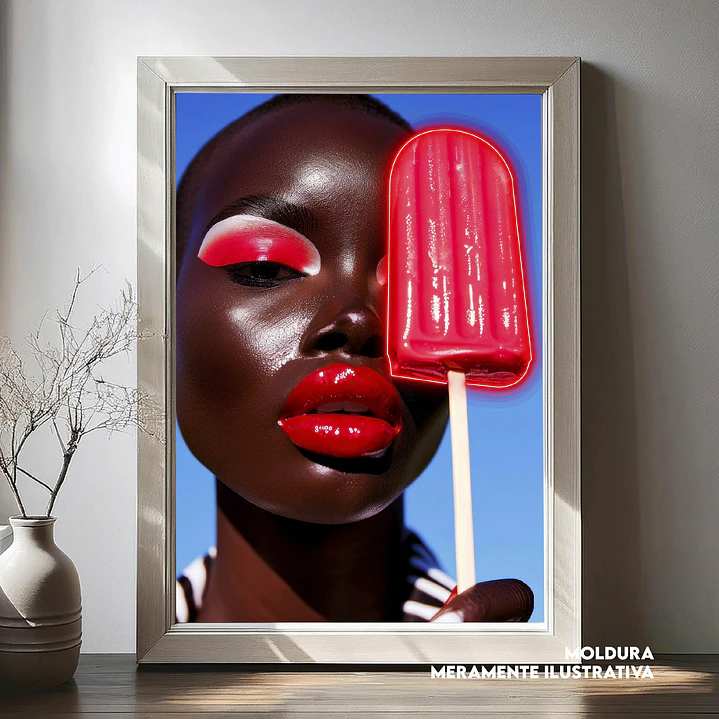 Quadro decorativo neon wooooo 1