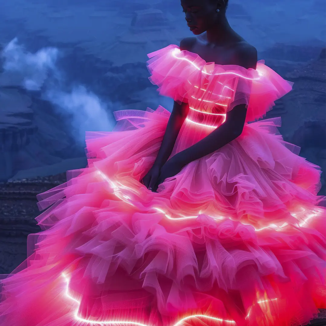 Quadro decorativo neon vulcão 2