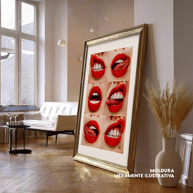 Quadro decorativo bocas