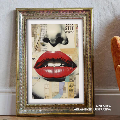 Quadro decorativo lips