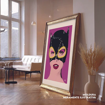 Quadro decorativo cat women