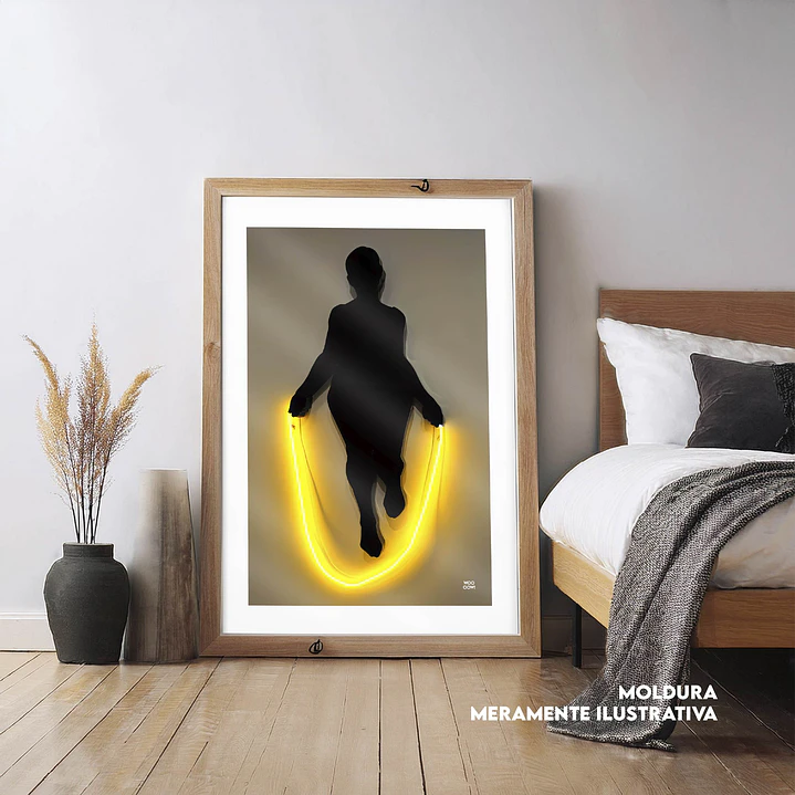 Quadro decorativo saltar à corda 1