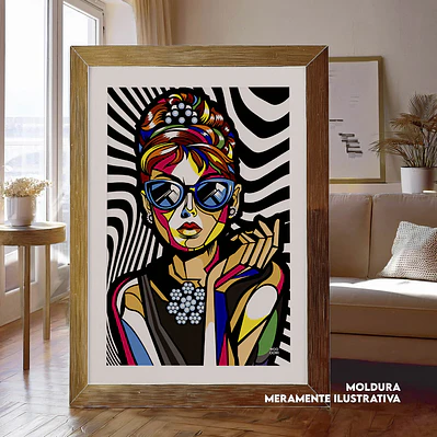 Quadro decorativo women vetor