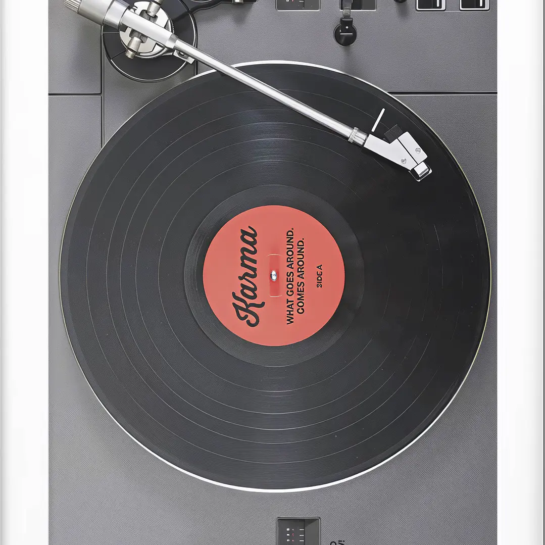 Quadro decorativo gira discos 2