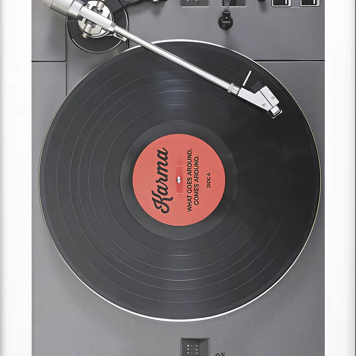 Quadro decorativo gira discos 2