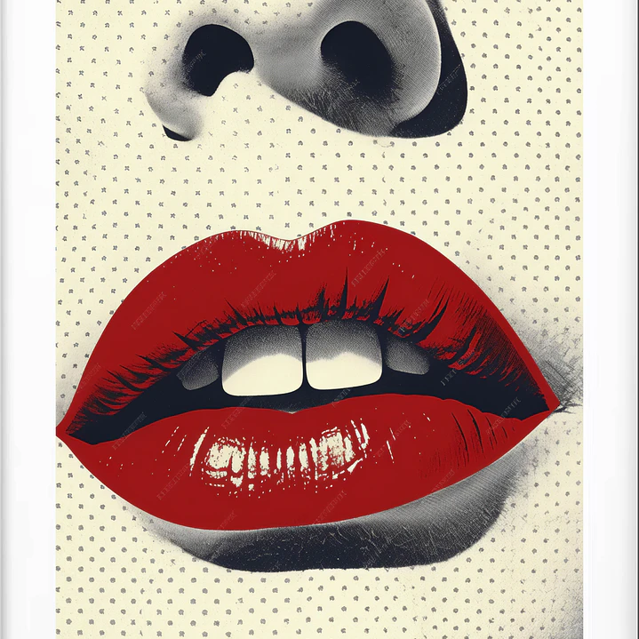 Quadro decorativo lábios 2