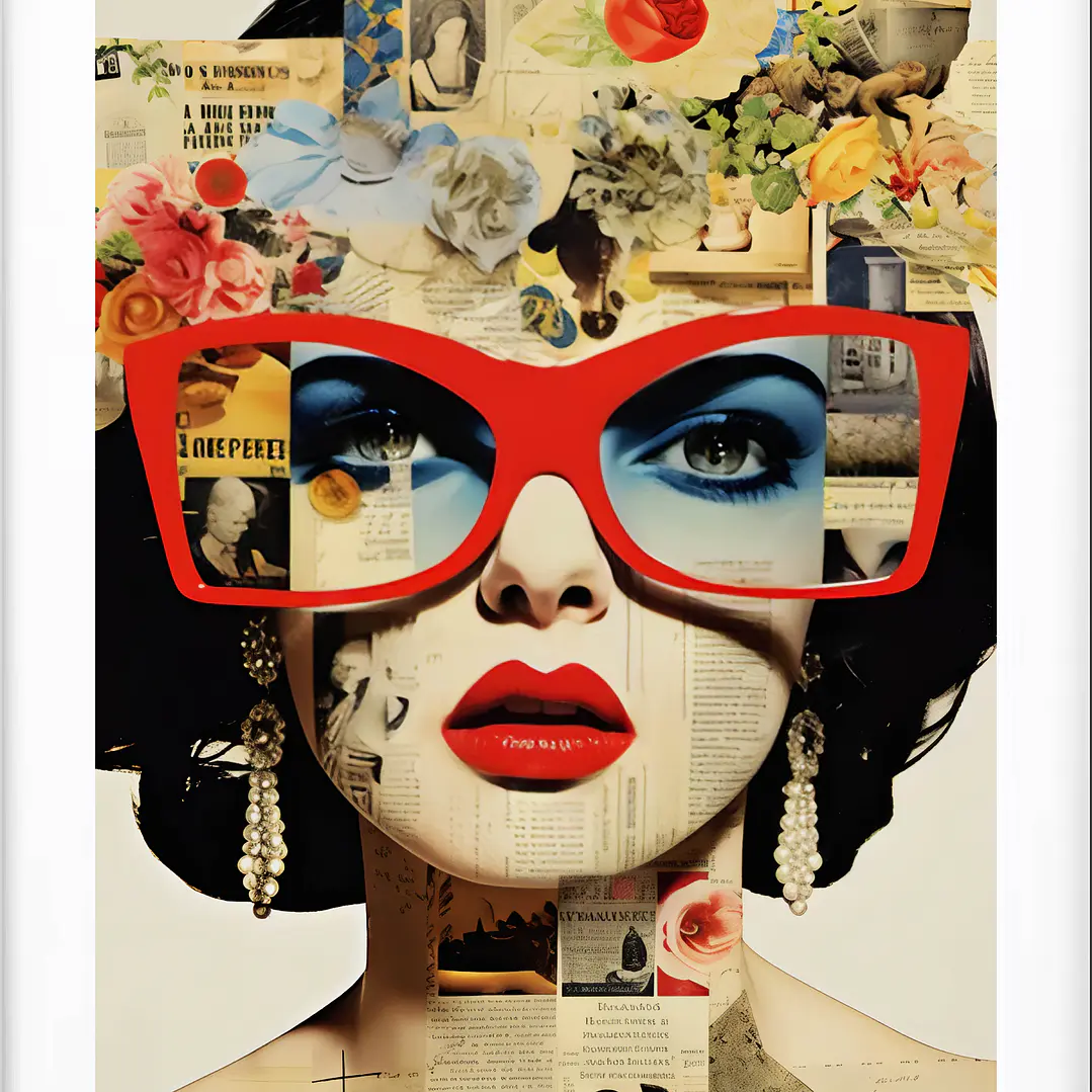 Quadro decorativo mulher óculos 2