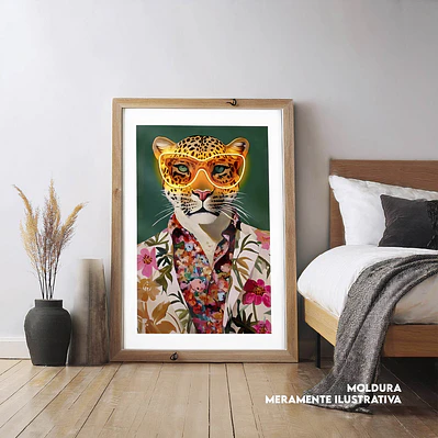 Quadro decorativo Leopardo