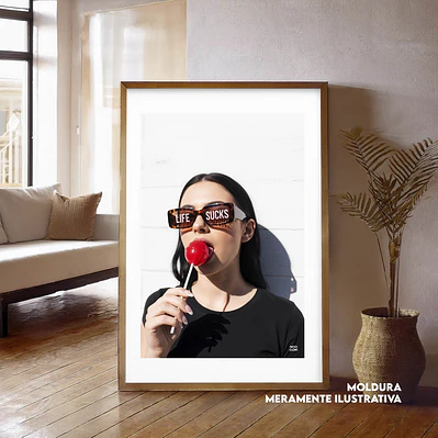 Quadro decorativo life sucks