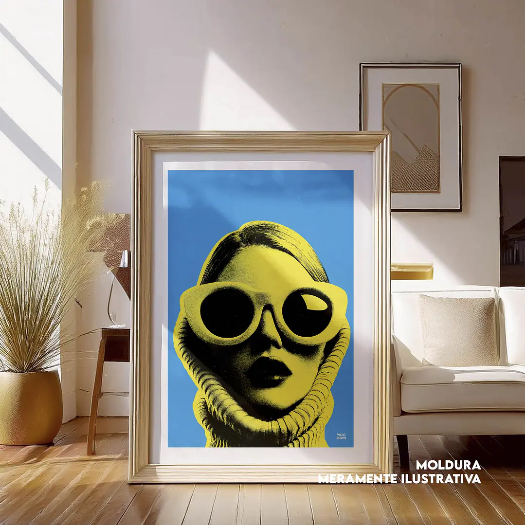 Quadro decorativo óculos amarelos 1