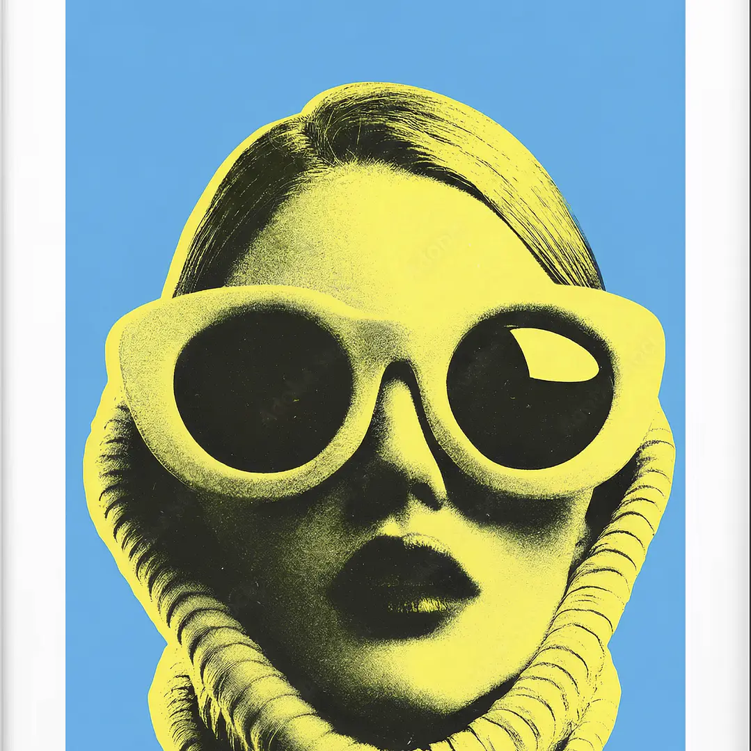 Quadro decorativo óculos amarelos 2