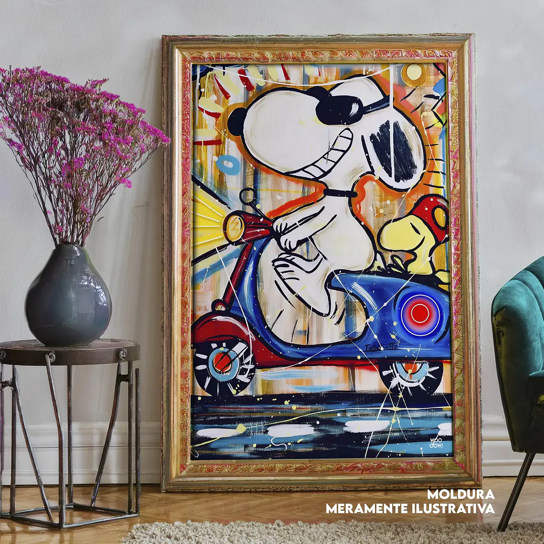 Quadro decorativo neon Snoppy 1