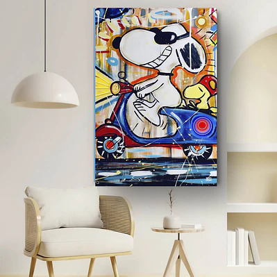 Placa decorativa sem neon Snoppy