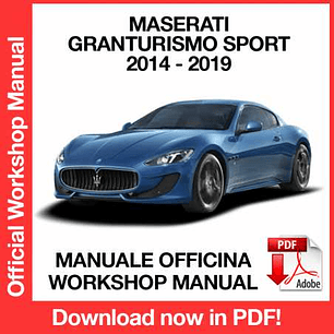 Workshop Manual Maserati Granturismo Sport (2014, 2015, 2016, 2017, 2018, 2019) (EN)