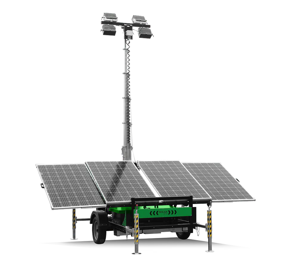 Torre de Iluminación SOLAR Led 4 paneles 1