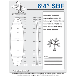 Arctic Foam - SHORTBOARD 6'4 SBF