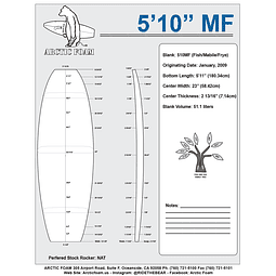 Arctic Foam - 5'10 MF Poisson