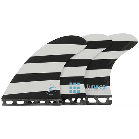 JF-1 Control Surfboard Fin Set - Polka Stripes - Large