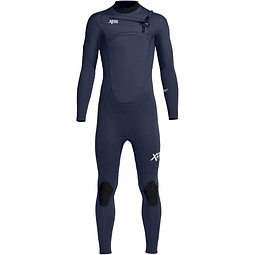 FATO XCEL YOUTH COMP FRONT ZIP 4/3MM FULL SUIT - MIDNIGHT BLUE